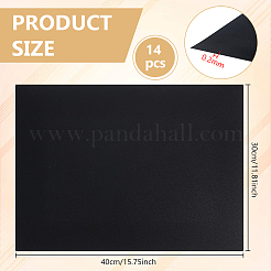 長方形PPプラスチックシート14枚  ブラック  400x300x0.2mm&nbsp;DIY-BC0017-70A