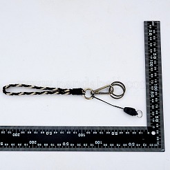 ボヘミアンマクラメリストレットキーチェーンキーイング2個。  女性のための携帯用紛失防止モバイルロープ付きの手作りの編組タッセルリストランヤード  ココナッツブラウン  19cm  2色  1pc /カラー&nbsp;KEYC-SW00004-06