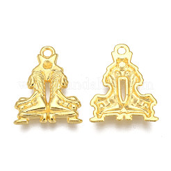 Golden Plated Alloy Pendant Rhinestone Settings&nbsp;PALLOY-WH0067-15G-03