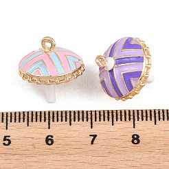 合金エナメルチャーム  傘のチャーム  ゴールドカラー  ミックスカラー  18.5x15.5mm  穴：1.5mm&nbsp;FIND-E053-04