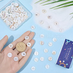 104Pcs 26 Styles Natural Freshwater Shell Pendants&nbsp;SSHEL-SC0001-52