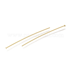 真鍮製平頭ピン  鉛フリー＆カドミウムフリー  24KGP本金メッキ  45x0.7mm  ヘッド：2mm&nbsp;KK-H502-01H-G