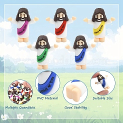 30Pcs 5 Colors Easter PVC Plastic Jesus Display Decoration&nbsp;DJEW-YW0001-10