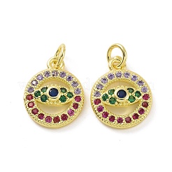 Brass Micro Pave Colorful Cubic Zirconia Pendants&nbsp;KK-E068-VF080