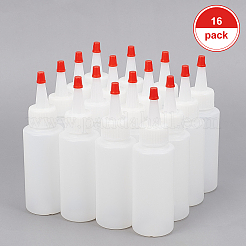 DIY接着剤ボトルキット  プラスチック接着剤ボトルとキャップ付き  シリコン漏斗ホッパー  豚毛ビーカーブラシ  黒板のステッカーラベル  アートマーカーペン  ホワイト  101x38mm  容量：80ミリリットル  16個/セット&nbsp;DIY-BC0011-25