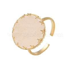 304 Stainless Steel Rose Quartz Flat Round Stud Earrings for Women&nbsp;EJEW-R010-01G-02