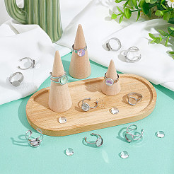 DIY Blank Half Round Dome Finger Ring Making Kit&nbsp;DIY-SC0021-15