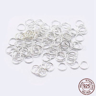 925 Sterling Silver Saw Cut Open Jump Rings&nbsp;STER-F036-02S-0.7x4mm-1