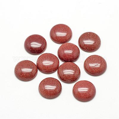 合成ゴールドストーン金砂石カボション  半円/ドーム  8x4mm&nbsp;G-R416-8mm-47-1