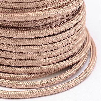 編み込みポリエステルコード  ラウンド  バリーウッド  3mm  約8.74ヤード（8m）/ロール&nbsp;OCOR-D005-07-1