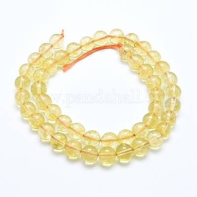 Natural Citrine Beads Strands&nbsp;G-E483-13-8mm-1