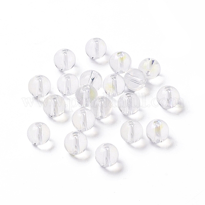 ガラスビーズ  ラウンド  透明  8mm  穴：1.4mm&nbsp;GLAA-C021-01M-1