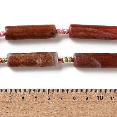 Natural Fire Crackle Agate(Dyed & Heated) Beads Strands&nbsp;G-A312-A03-01-1