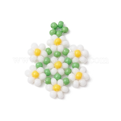 Seed Beads Beaded Charms&nbsp;PALLOY-MZ00417-01-1