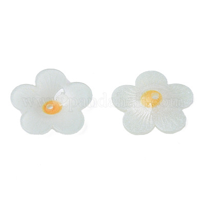プラスチックビーズ  花  ライトブルー  19x19.5x3mm  穴：1.2mm&nbsp;KY-N015-173-1