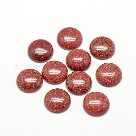 合成ゴールドストーン金砂石カボション  半円/ドーム  8x4mm&nbsp;G-R416-8mm-47-1