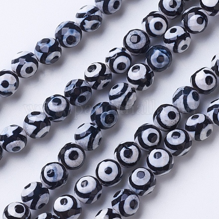 Tibetan Style dZi Beads G-G752-05-10mm-1