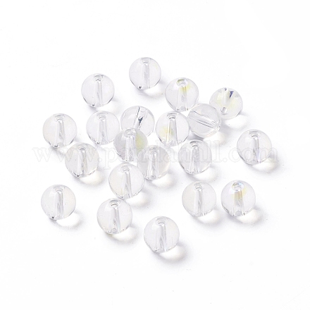 ガラスビーズ  ラウンド  透明  8mm  穴：1.4mm&nbsp;GLAA-C021-01M-1