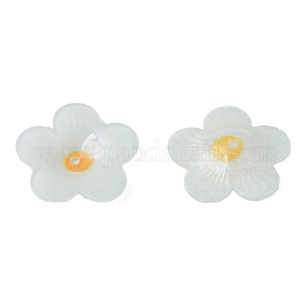 プラスチックビーズ  花  ライトブルー  19x19.5x3mm  穴：1.2mm&nbsp;KY-N015-173-1