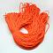 Polyester & Spandex Cord Ropes, 16-Ply, Solid Color, for Shoe Lace Cord Making, Orange Red, 2mm, about 109.36 yards(100m)/bundle