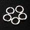 Rack Plating Brass Open Jump Rings, Cadmium Free & Lead Free, Round, Long-Lasting Plated, 925 Sterling Silver Plated, 6x1mm, 18 Gauge, Inner Diameter: 4mm