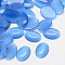 Cat Eye Cabochons, Oval, Deep Sky Blue, 18x13x2.5~3.5mm