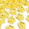 Transparent Acrylic Beads, Faceted, Flower, Gold, 18.5x18.5x5.5mm, Hole: 1.2mm, about 470pcs/500g
