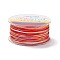 Segment Dyed Polyester Thread, Chinese Knotting Cord, Colorful, 0.8mm, about 54.68 yards(50m)/roll