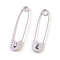 Iron Safety Pins, Light Grey, 30x7x2mm, Pin: 0.7mm