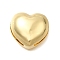 Brass Beads, Heart, Real 18K Gold Plated, 14.5x16.5x7.5mm, Hole: 2.5x2.5mm and 12.5x2.5mm