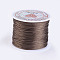 Flat Elastic Crystal String, Elastic Beading Thread, for Stretch Bracelet Making, Saddle Brown, 0.5mm, about 49.21 yards(45m)/roll