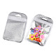 半透明のプラスチック製再封可能な包装袋  長方形  銀  11x7x0.03cm&nbsp;OPP-Q006-02S-5
