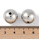Ccbプラスチックラウンドビーズ  プラチナ  15.5mm  穴：2mm&nbsp;ALUM-U001-08C-09-3