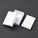 厚紙のネックレス箱  内部のスポンジ  長方形  ホワイト  9x6.5x2.8cm&nbsp;CBOX-S008-03-4