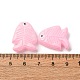 透明なガラスエナメルビーズ  魚  パールピンク  21.5x18x7mm  穴：1.5mm&nbsp;LAMP-U004-06-02-2