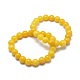 Natural Yellow Jade Bead Stretch Bracelets&nbsp;BJEW-K212-B-038-7