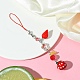 Glass & Resin Mobile Straps&nbsp;HJEW-FS00009-01-3