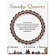 Synthetic Smoky Quartz Beaded Stretch Bracelets&nbsp;PW-WG7FE75-14-1-1