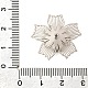 真鍮製ビーズキャップ  花  プラチナ  23x24.5x3mm  穴：1mm&nbsp;KK-C167-03F-P-3