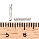 真鍮の質感のあるチューブビーズ  プラチナ  10x1.5mm  穴：1mm&nbsp;KK-H250-01A-P-3