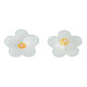 プラスチックビーズ  花  ライトブルー  19x19.5x3mm  穴：1.2mm&nbsp;KY-N015-173-1