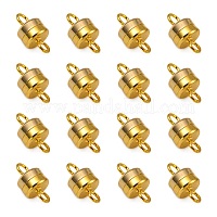 コラム真鍮製ループ付きマグネットクラスプ  鉛フリー＆ニッケルフリー＆カドミウムフリー  ゴールドカラー  11x6mm  穴：2mm&nbsp;X-KK-M064-G-NR