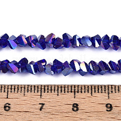 Electroplate Transparent Glass Beads Strands&nbsp;GLAA-N021-4mm-02