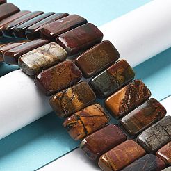 Natural Polychrome Jasper/Picasso Stone/Picasso Jasper Beads Strands&nbsp;G-L585-D01-01