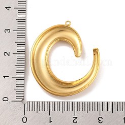 イオンプレーティング（IP）304ステンレスペンダント  釣り針チャーム  18KGP本金メッキ  32.5x28.5x2.5mm  穴：1.4mm&nbsp;STAS-N103-163G