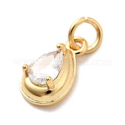 Brass Micro Pave Cubic Zirconia Pendants&nbsp;KK-H089-10C-G