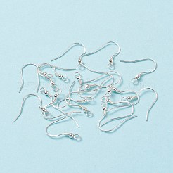 925スターリングシルバーピアスフック  銀  18x17~19mm  穴：2mm  22ゲージ  ピン：0.6mm&nbsp;STER-G011-16