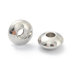 真鍮製スペーサービーズ  ディスク  プラチナメッキ  6x3mm  穴：2mm&nbsp;X-KK-O136-03B-P