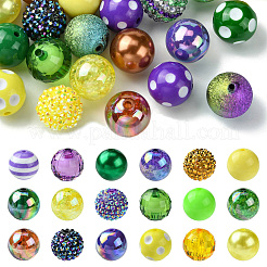 DIYジュエリー作成キット  樹脂、樹脂ラインストーン、アクリルビーズを含む  ミックスカラー  18~20x18~20mm  穴：2~3mm&nbsp;DIY-CJ0002-42