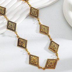 Alloy Rhombus Link Chain Waist Belly Chains for Women&nbsp;FS-WGE04C8-03